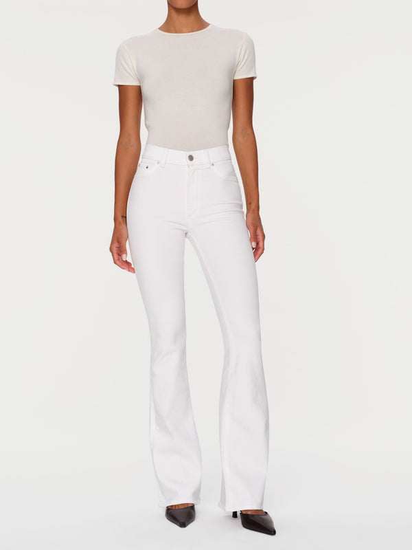 dl1961 Bridget Boot High Rise Instasculpt™ 33" Jeans White