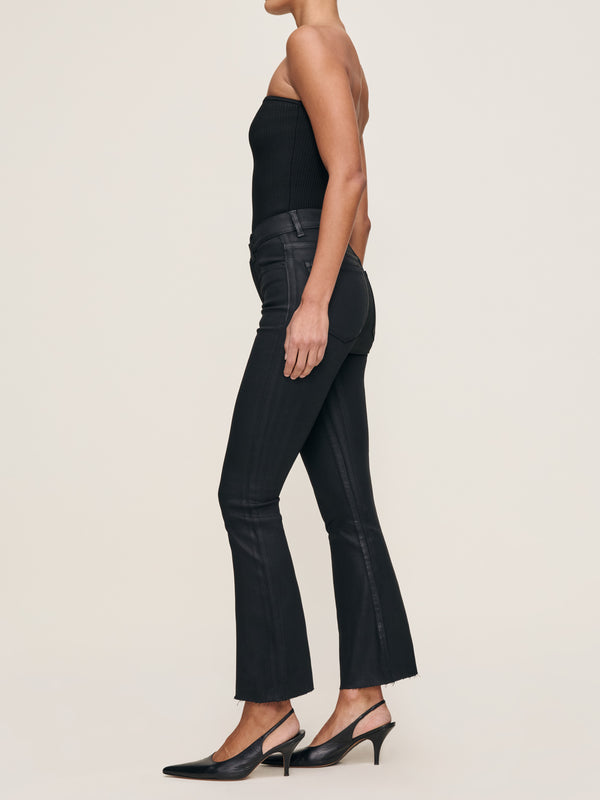 Dl1961 Bridget Boot High Rise Instasculpt™ Crop Jeans Black Coated