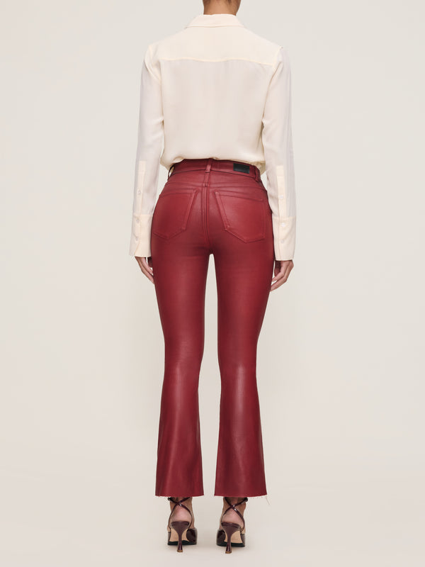 Dl1961 Bridget Boot High Rise Instasculpt™ Crop Jeans Cherry Coated
