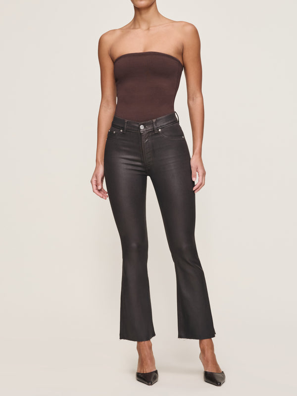 dl1961 Bridget Boot High Rise Instasculpt™ Crop Jeans Chocolate Coated
