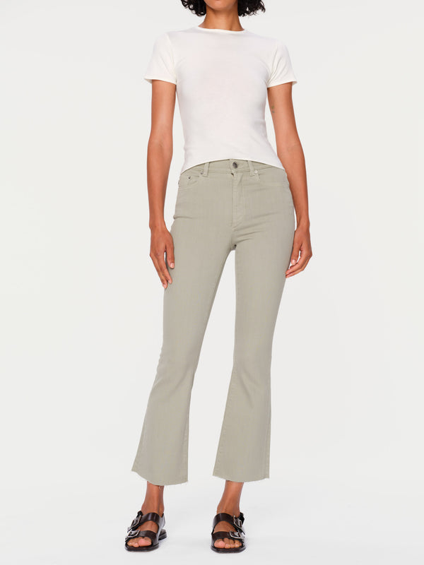 dl1961 Bridget Boot High Rise Instasculpt™ Crop Jeans Dried Sage