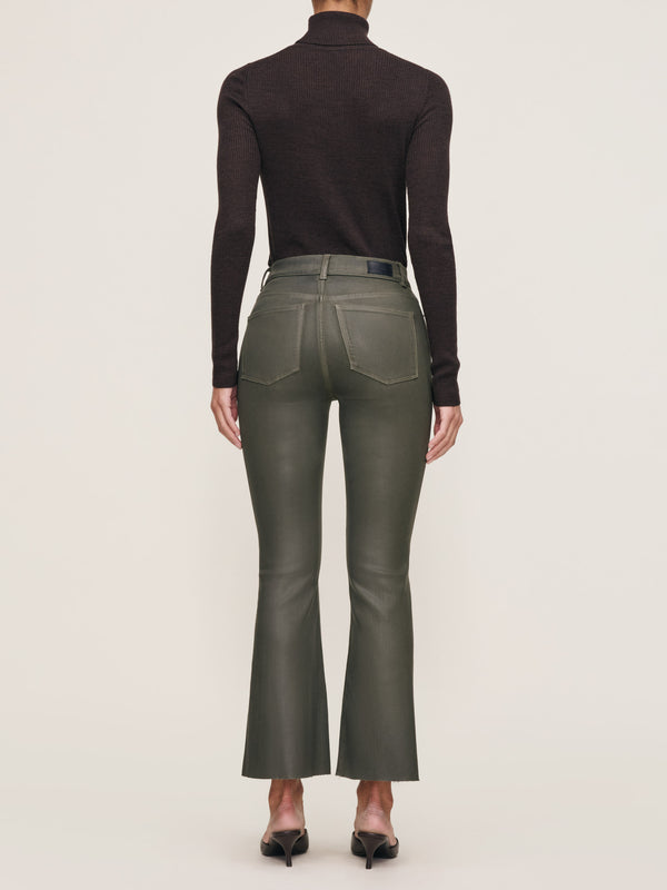 Dl1961 Bridget Boot High Rise Instasculpt™ Crop Jeans Moss Coated