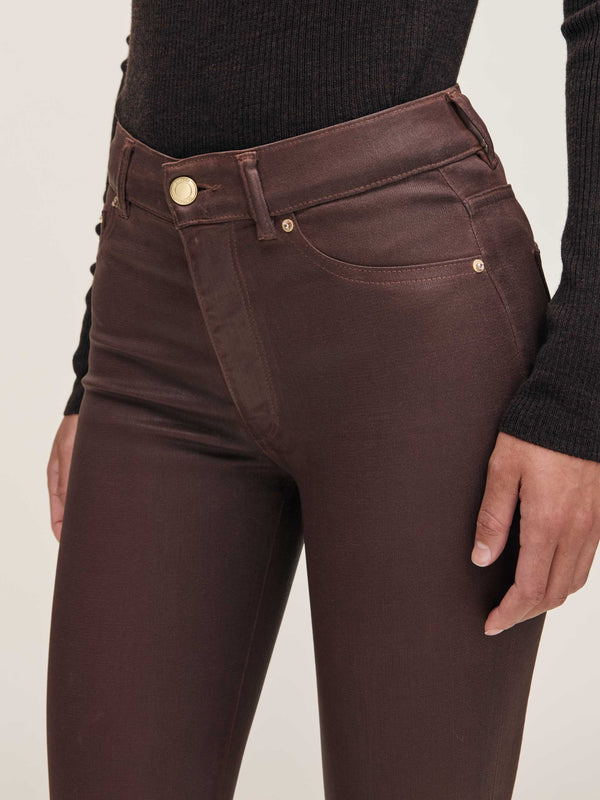 Dl1961 Bridget Boot High Rise Instasculpt™ Crop Jeans Toffee Coated