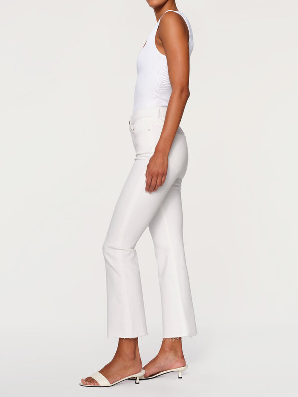 Dl1961 Bridget Boot High Rise Instasculpt™ Crop Jeans White