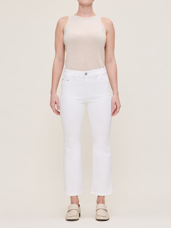 Dl1961 Bridget Boot Petite High Rise Instasculpt™ 25" Jeans White