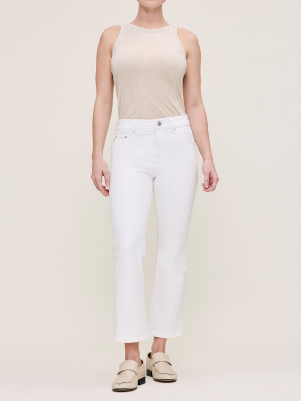 dl1961 Bridget Boot Petite High Rise Instasculpt™ 25" Jeans White