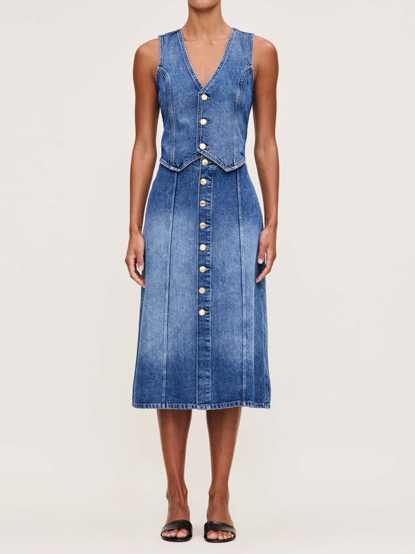 Dl1961 Alma Denim Skirt Button Front Wythe