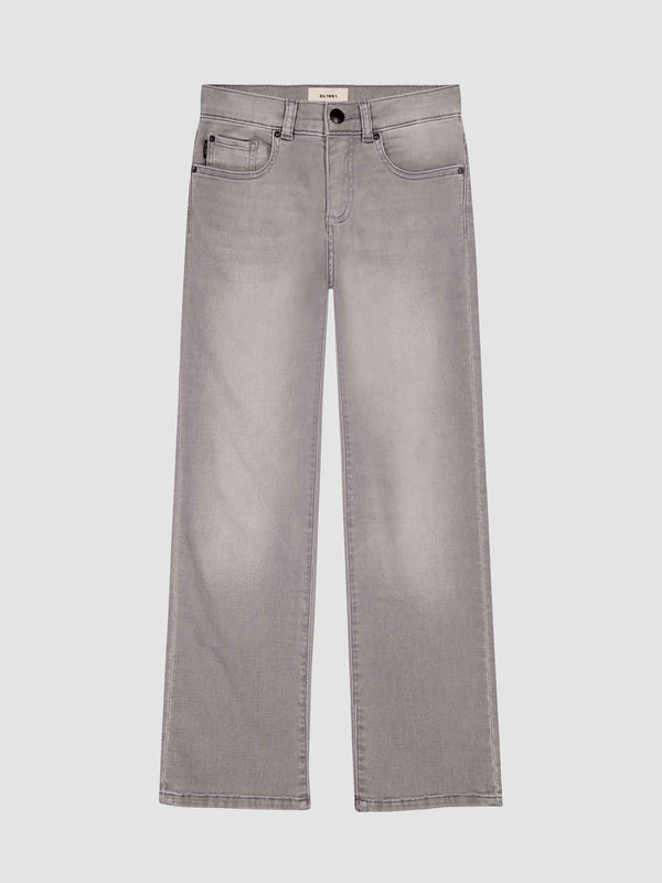 Dl1961 Benji Straight Pants Washed Grey Knit