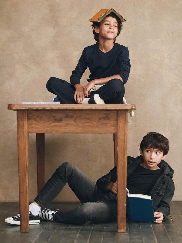 Dl1961 Brady Slim Pants Washed Black Knit