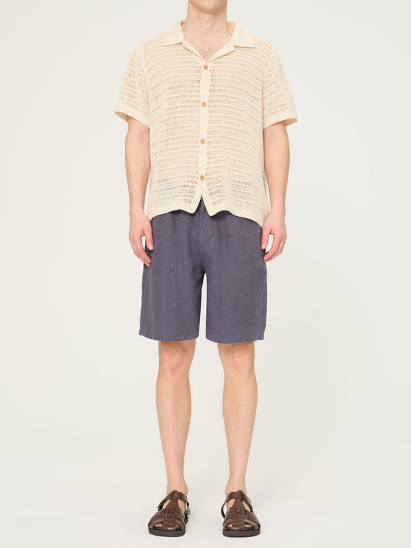 Dl1961 Bryce Short Slate Blue Linen