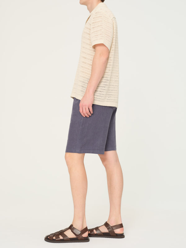 Dl1961 Bryce Short Slate Blue Linen