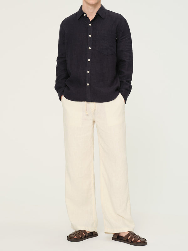 Dl1961 Dominick Shirt Classic Navy Linen