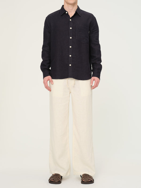 Dl1961 Dominick Shirt Classic Navy Linen