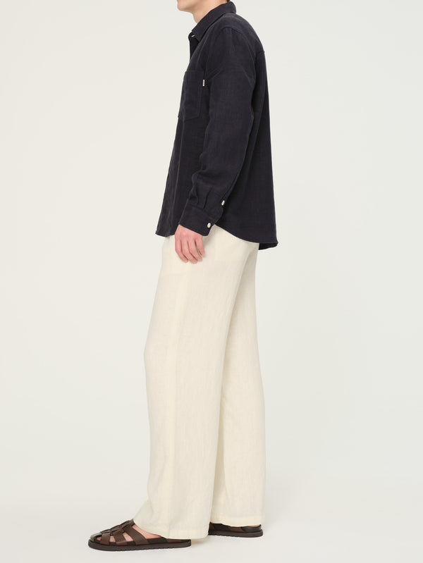 Dl1961 Dominick Shirt Classic Navy Linen