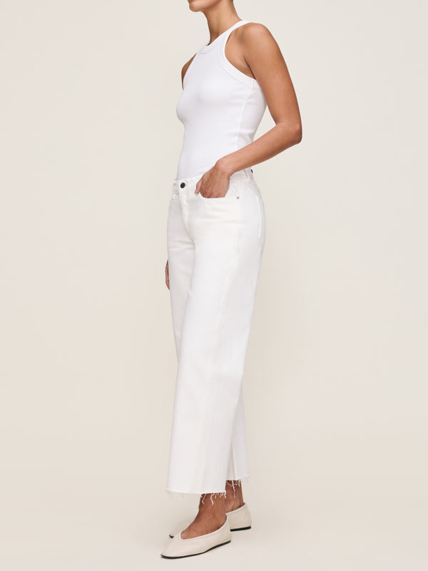 Dl1961 Drue Straight Low Rise 27" Jeans White