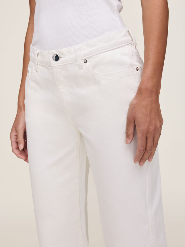 Dl1961 Drue Straight Low Rise 27" Jeans White