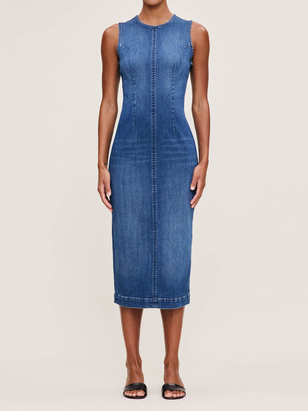 dl1961 Esme Denim Dress Midi Blue Harbor