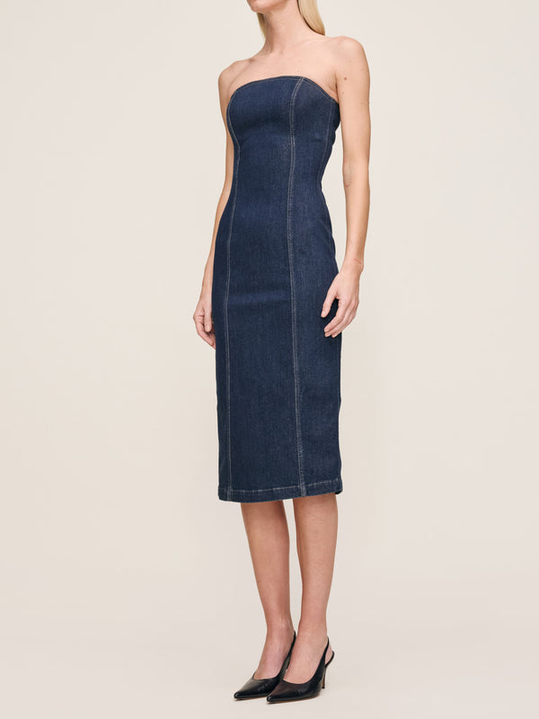 Dl1961 Esme Dress Strapless Midi Crescent Harbor