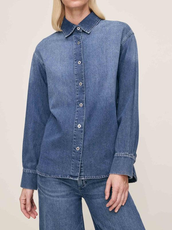 Dl1961 Faye Oversized Denim Shirt Del Ray