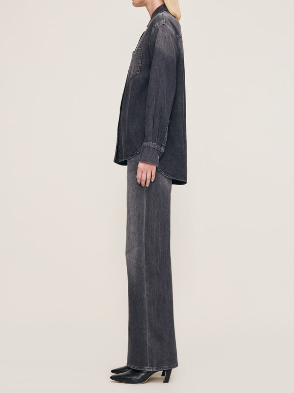 Dl1961 Faye Oversized Denim Shirt Nightshade