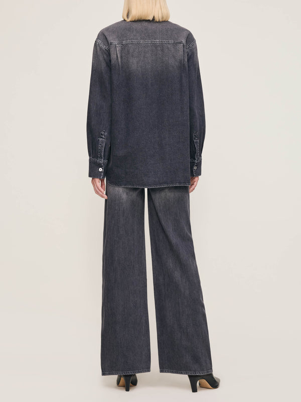 Dl1961 Faye Oversized Denim Shirt Nightshade