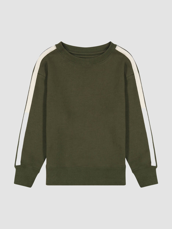dl1961 Gabe Sweatshirt Olive Stripe