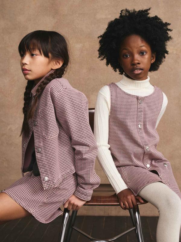 dl1961 Hana Dress Pink Houndstooth