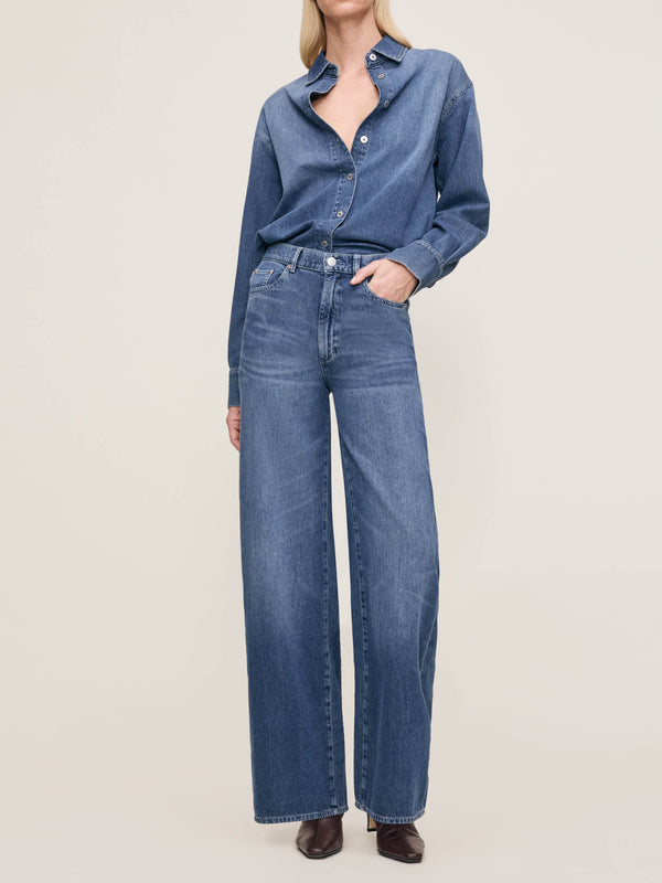 Dl1961 Hepburn Wide Leg High Rise 32" Jeans Del Ray