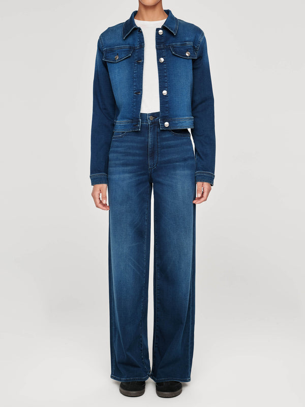 Dl1961 Hepburn Wide Leg High Rise 32" Jeans Stream