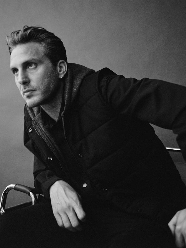 Dl1961 Hooded Vest Black Onyx