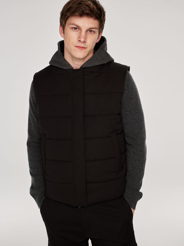 Dl1961 Hooded Vest Black Onyx