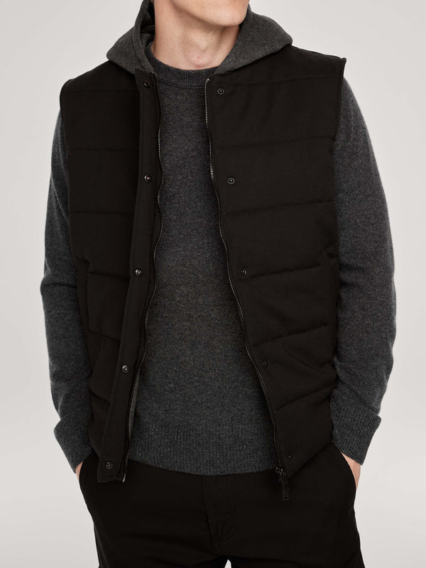 dl1961 Hooded Vest Black Onyx