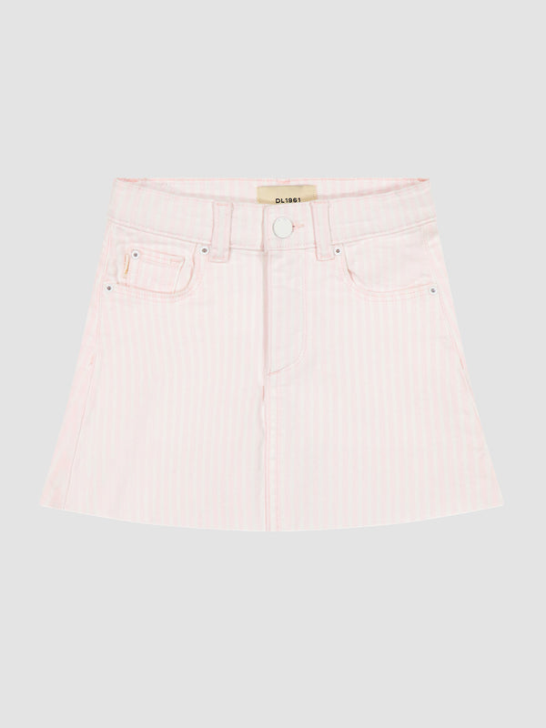 dl1961 Jenny Mini Skirt Pink Stripe