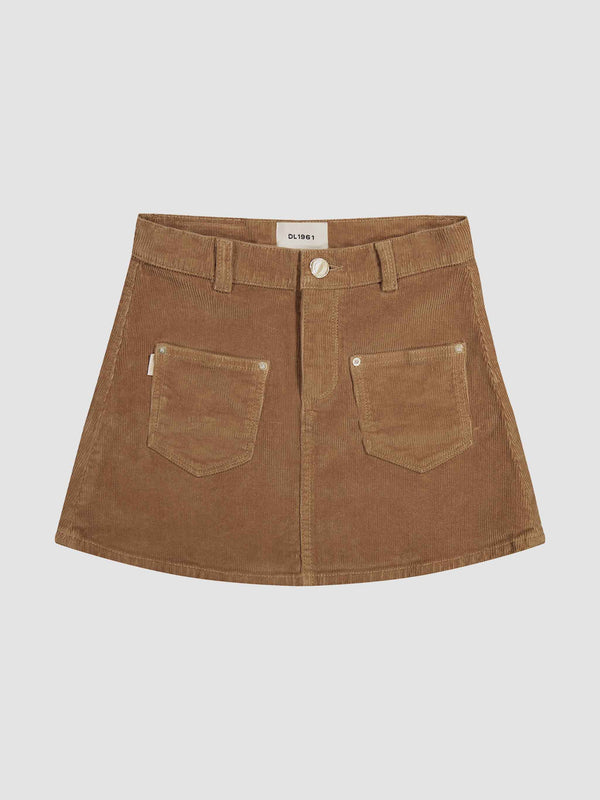 Dl1961 Jenny Mini Skirt Teakwood