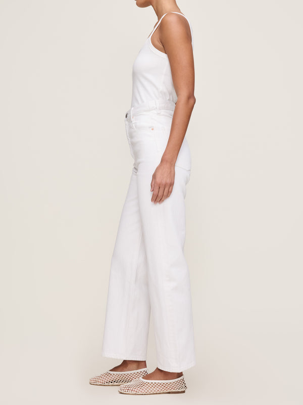 Dl1961 Karmine Refined Wide Leg High Rise 28" White