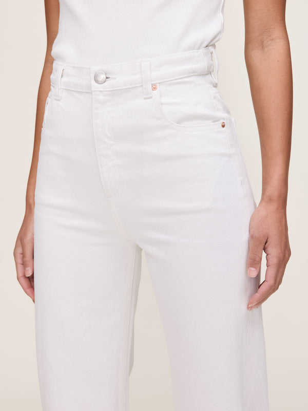Dl1961 Karmine Refined Wide Leg High Rise 28" White