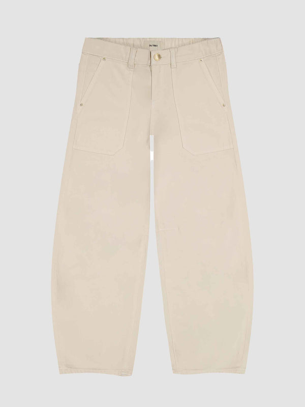 dl1961 Lilia Barrel Pull-On Jeans Flax