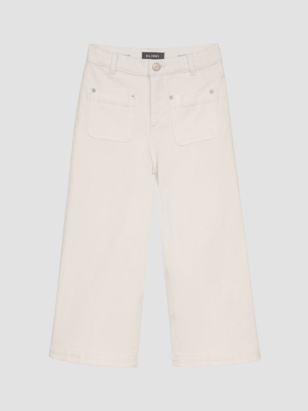 dl1961 Lily Wide Leg Jeans White