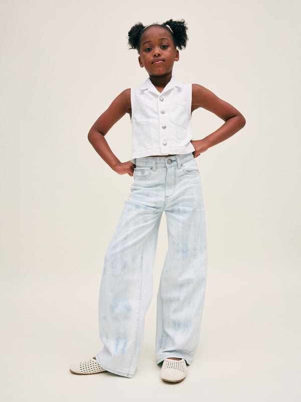 dl1961 Lily Wide Leg Light Tide