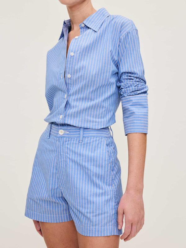 dl1961 Lisette Shirt Sky Blue/White Stripe