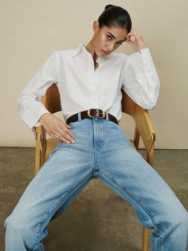 Dl1961 Lisette Shirt White Poplin