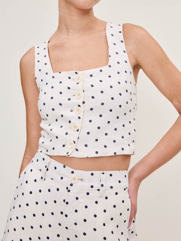 dl1961 Lizzie Top Cropped Polka Dots