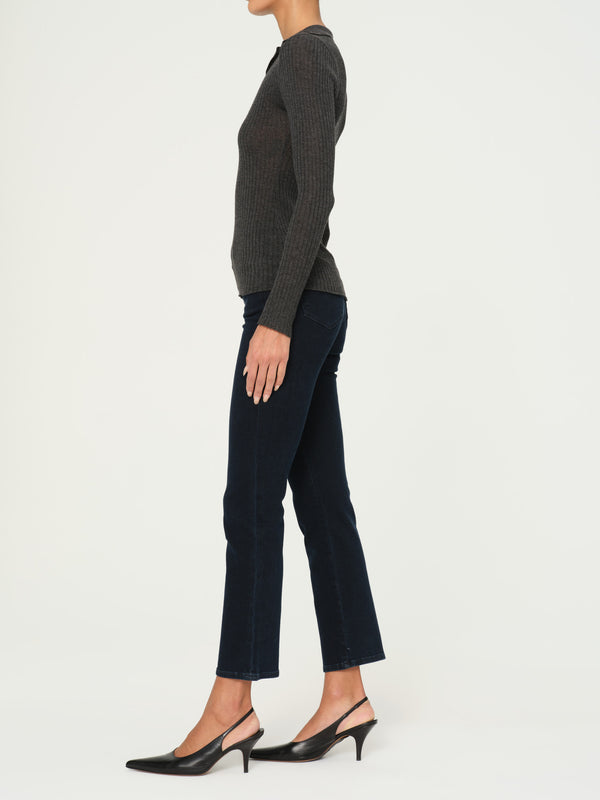 Dl1961 Long Sleeve Polo Charcoal