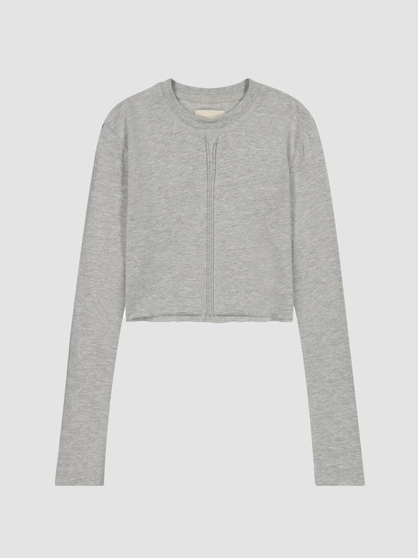 dl1961 Long Sleeve Tee Heather Grey Raw