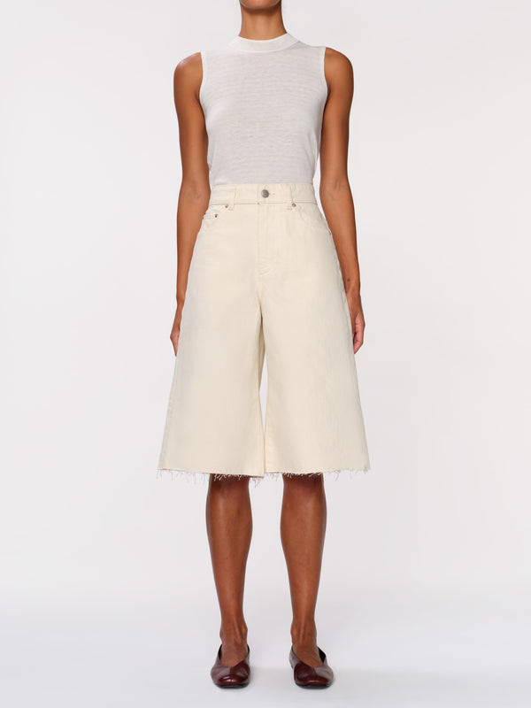 Dl1961 Lucila Jean Short Ultra High Rise 14" Ecru