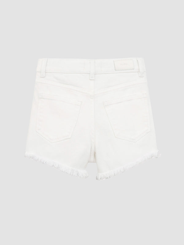 Dl1961 Lucy Shorts High Rise Cut Off White Frayed