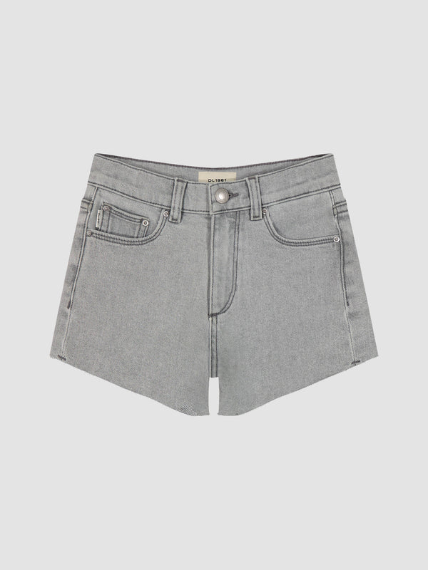 dl1961 Lucy Shorts High Rise Lt Smoke