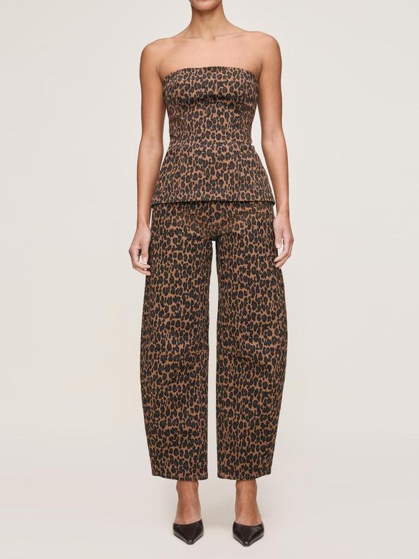 Dl1961 Miro Barrel High Rise 28" Jeans Leopard