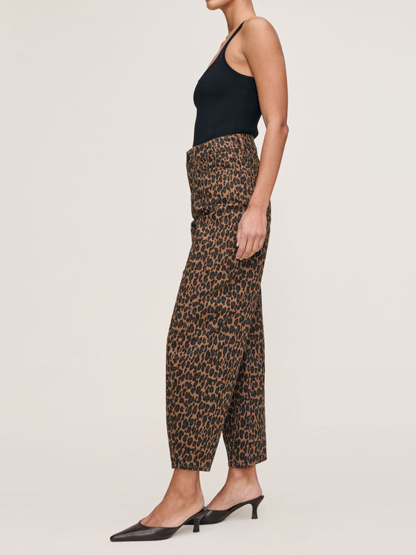 Dl1961 Miro Barrel High Rise 28" Jeans Leopard