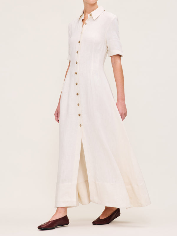 Dl1961 Montauk Dress Maxi Flax Linen